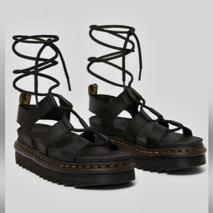 Dr. Martens Nartilla Gladiator Sandals Black Size 9 Womens 41